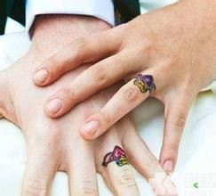 情侣手指上创意的戒指纹身大全图片