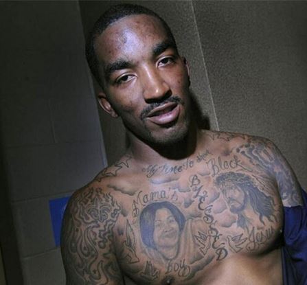 NBA篮球明星威尔史密斯人体纹身图片