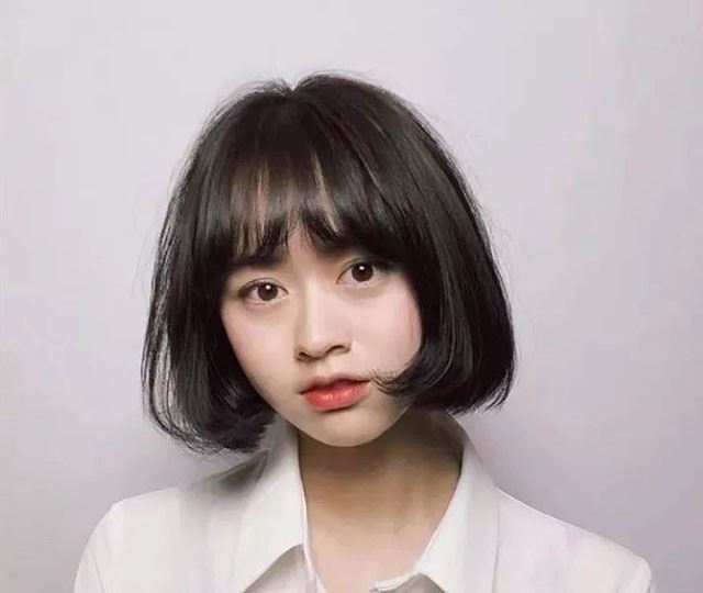韩式波波头短发发型图片 修颜减龄甜美气质