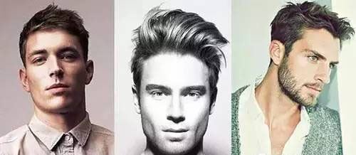 欧美男生常见的圆方长脸型适合的发型搭配图片