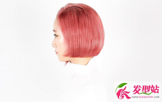 韩式粉色短发波波头发型