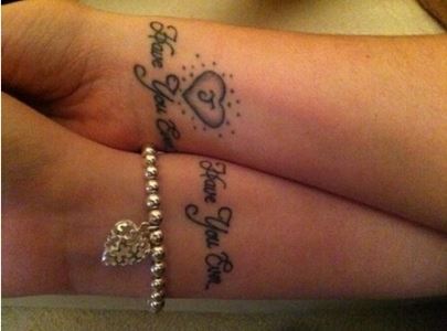 幸福情侣超有爱的手腕图腾纹身图案图片