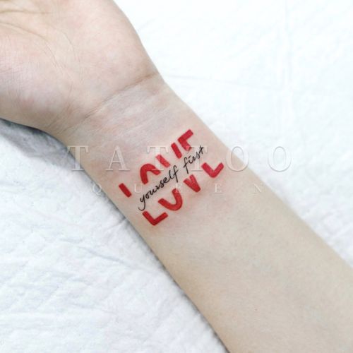 lovemyself纹身图 lovemyself纹身字体