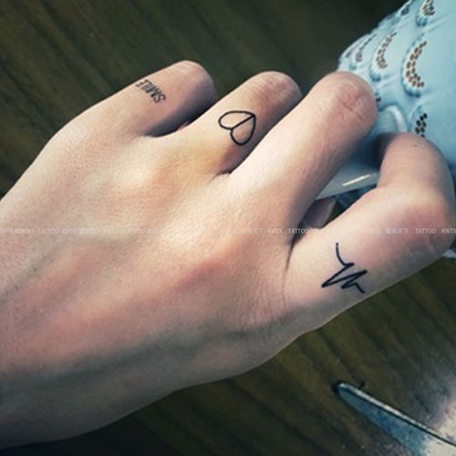 简单手指纹身图案 简单手指纹身图案男