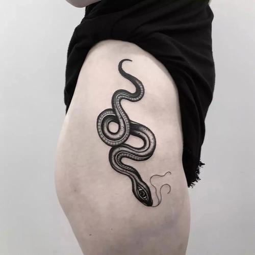 大蛇纹身图案 大蛇纹身图案手稿