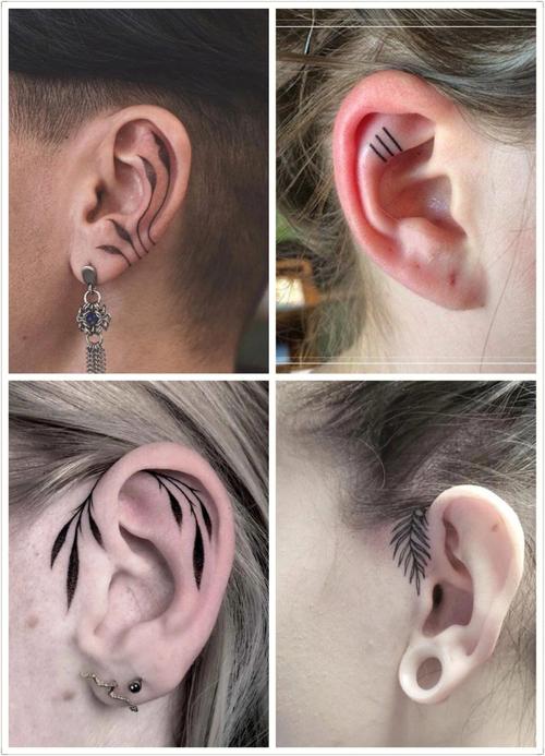 耳前纹身图片 耳前纹的原因引起的
