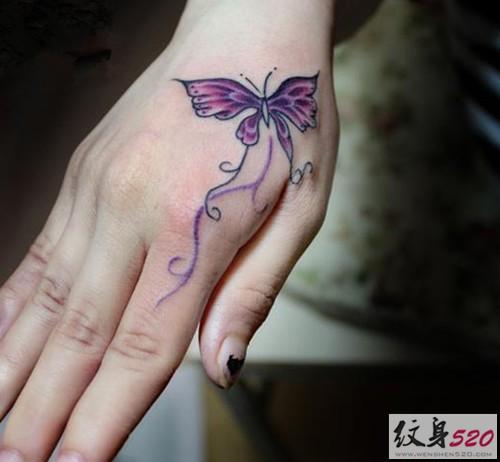 手部纹身图案女 手部纹身图案女花朵