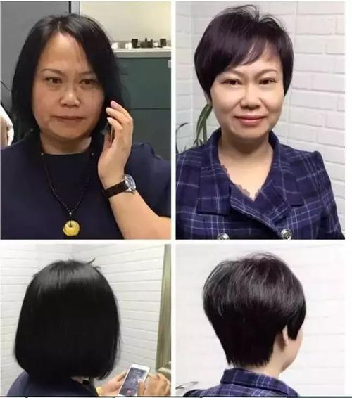 50岁女人中短发发型图片 50岁女人短发最新发型图片