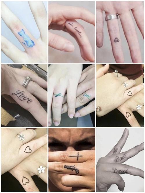 5个手指头纹身图片 5个手指头纹身图片女