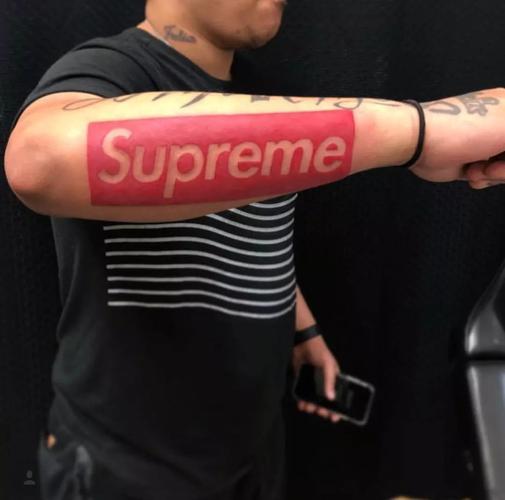 supreme纹身图片 supreme花纹