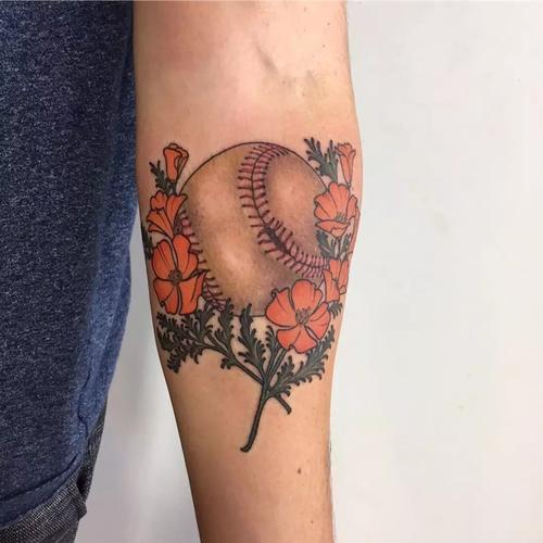 棒球纹身图案 棒球纹身图案女