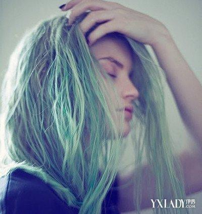 雾青色头发图片欣赏 雾青色头发图片欣赏女