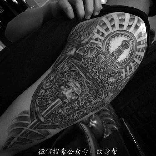 盾纹身图案 纹身盾牌手稿