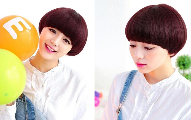 蘑菇头女生图片短发 蘑菇头发型图片女生