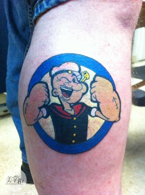 大力水手纹身图片 大力水手有什么寓意吗