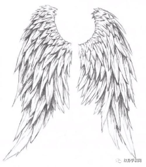 半背翅膀纹身图 半背翅膀下面可以加什么图案