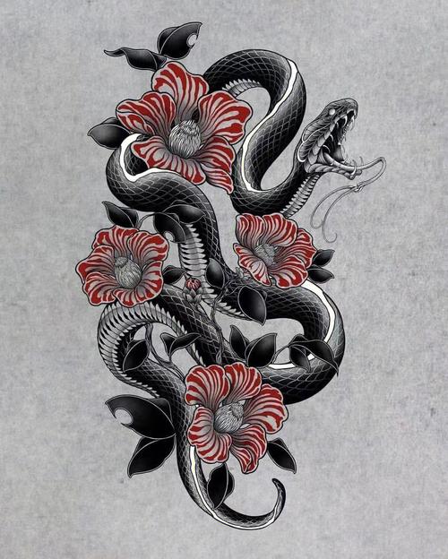 蛇图案纹身 蛇图案纹身女