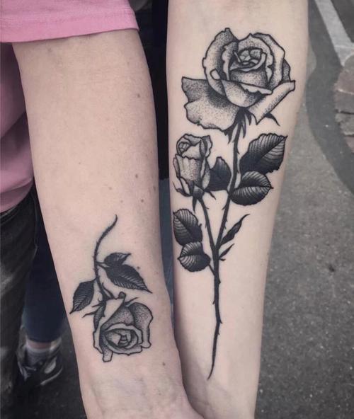 纹身图片玫瑰 纹身图片玫瑰花英文