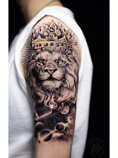 狮子座纹身图片 狮子座纹身图片女