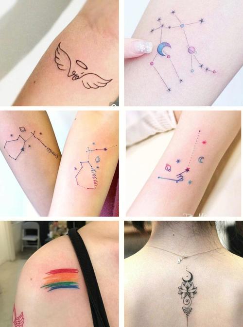 女生的纹身图案小清新 女生纹身图案小清新小星球