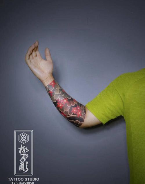 日系小臂纹身图案 日系纹身小腿图片