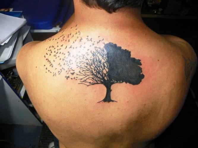 大树纹身图案 大树纹身图案大全图片