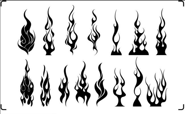 关于火的纹身图案 关于火的花纹
