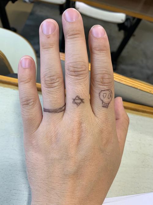 纹身戒指图片 纹身戒指图片手指纹