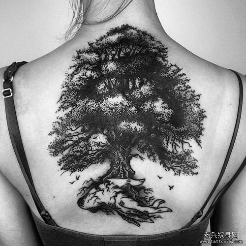 大树纹身图案 大树纹身图案大全图片