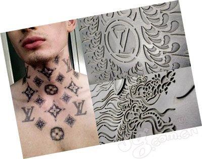 lv纹身图案 lv纹身图案手指