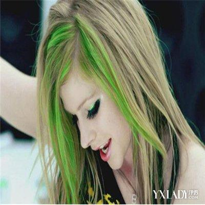 绿色挑染发型图片 绿色挑染发型图片短发女