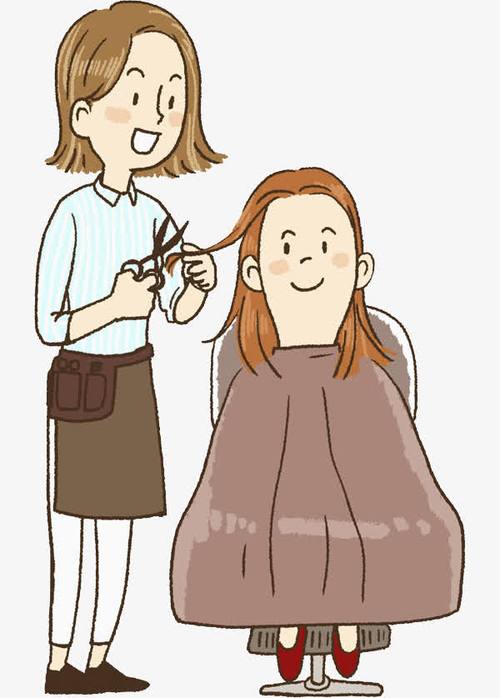 剪头发的卡通图片 剪头发的卡通图片女生