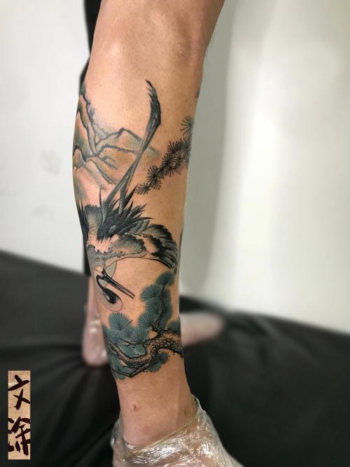 白鹤纹身图 白鹤纹身图片手臂