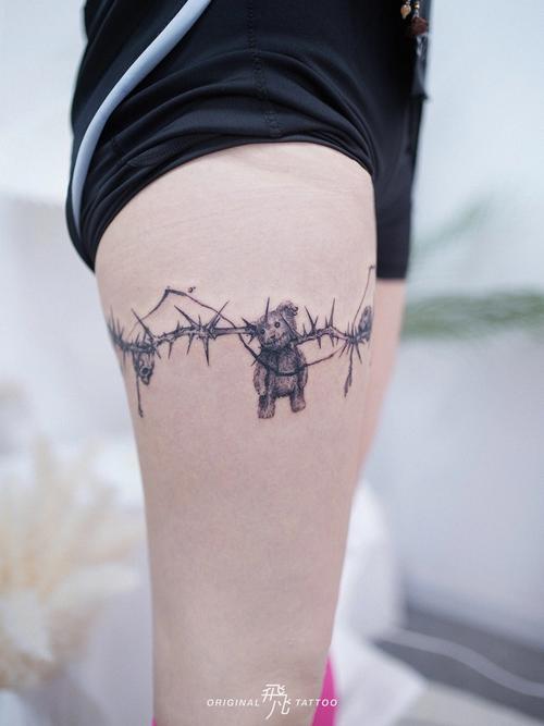 大腿简单纹身图片 大腿简单纹身图片男