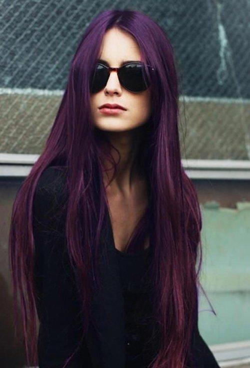 紫红色头发图片 紫红色头发图片大全