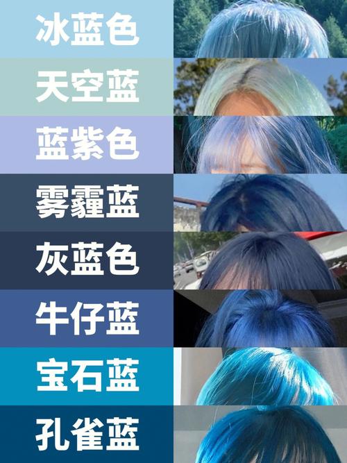 蓝色发色发型图片 染发什么颜色好看显白减龄