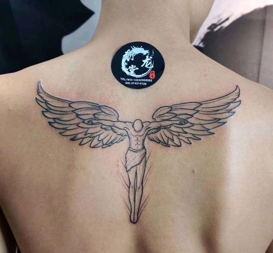 背部天使纹身图案 背部天使纹身图案大全