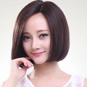 短发直发型图片女圆脸 短发直发型2023年最新款女图片