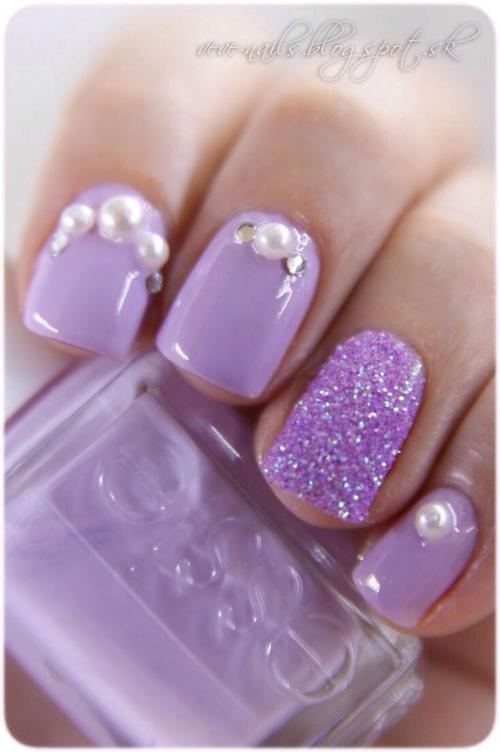 短指甲紫色美甲图片 短指甲紫色美甲图片女