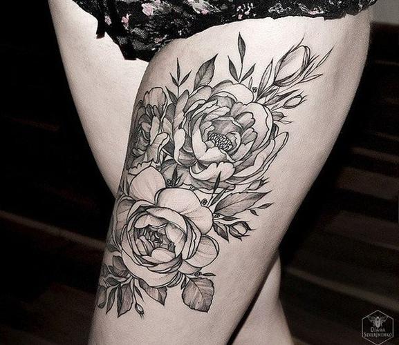 女生大腿纹身图案 女生大腿纹身图案个性