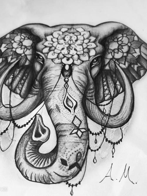 大象纹身图片女 大象纹身图片女手腕