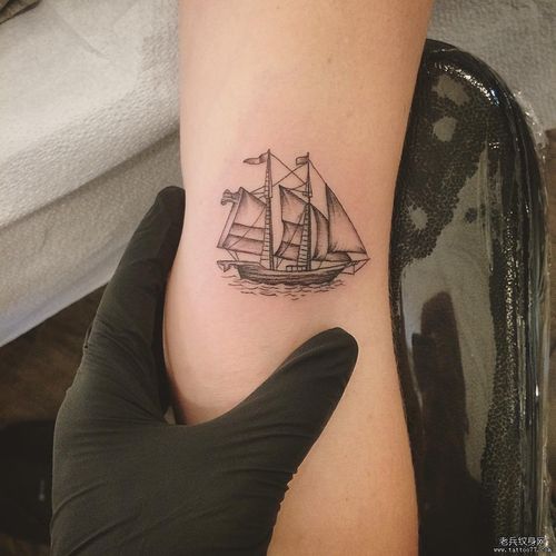 帆船纹身图案大全 帆船纹身图案大全男