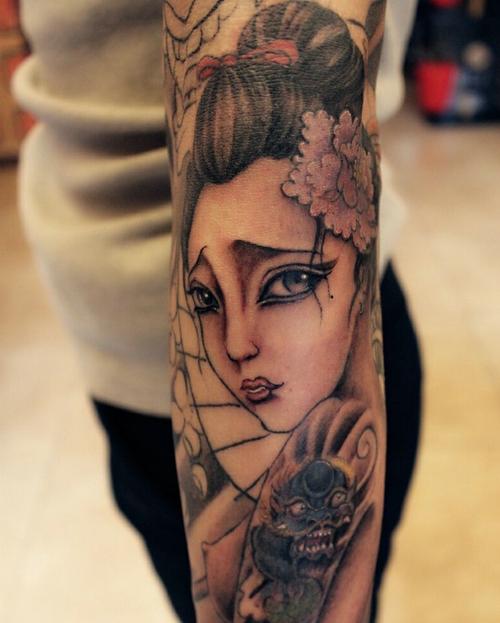 半臂女生纹身图案 半臂女生纹身图案图片