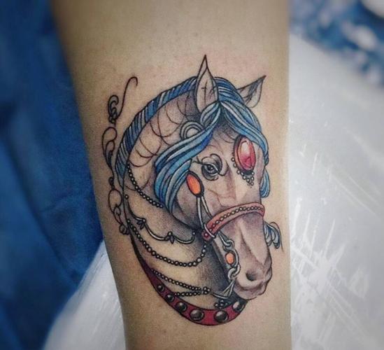 关于马的纹身图案设计 关于马的纹身手稿