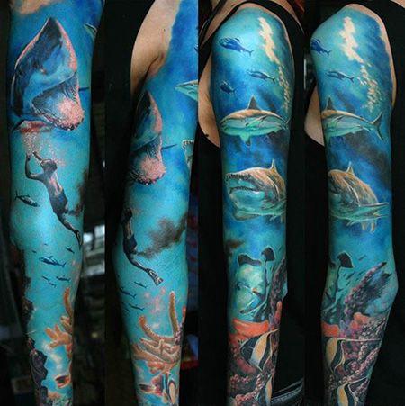 海洋纹身图案 海洋纹身图案大全图片