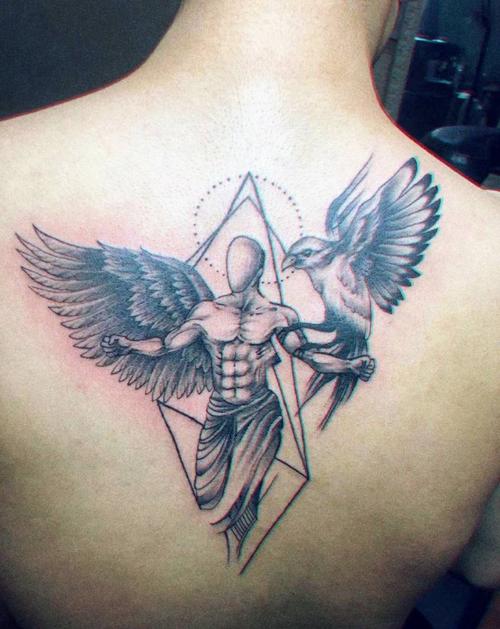 背部天使纹身图案 背部天使纹身图案大全