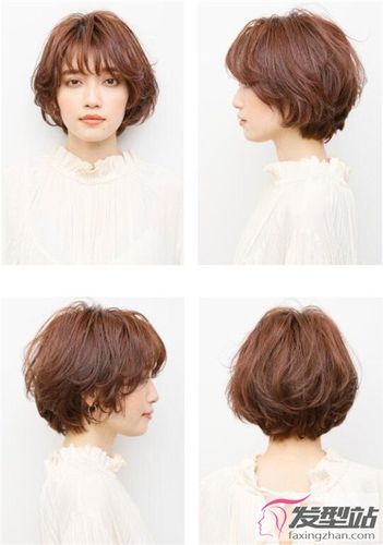 波波头烫发图片女2023最新款 波波头烫发短发发型图片