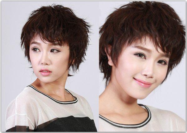 中年女性烫短发发型图 中年女性的短发发型