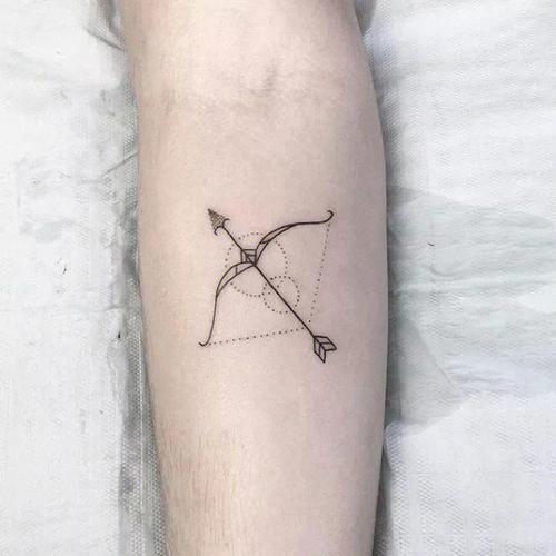 弓箭纹身图案 弓箭纹身图案素材男