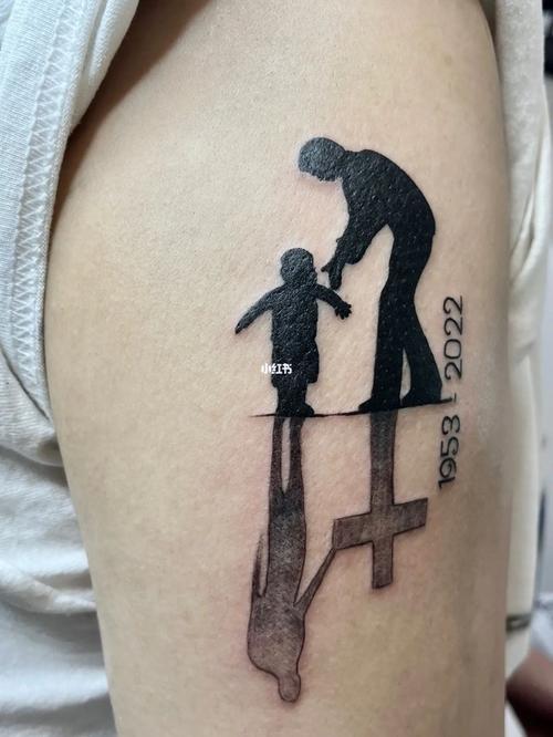 父子纹身图 父子纹身图案手稿